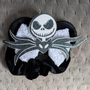 NEW JACK SKELLINGTON Velvet and Sequin Scrunchie Hair Accessory